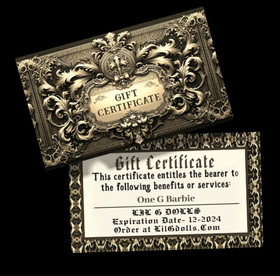 GIFT CERTIFICATE